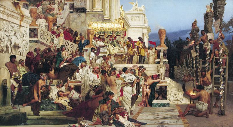 Bức tranh miêu tả cảnh hoàng đế Nero cáo buộc cũng như xử tội những người theo Thiên chúa giáo sau vụ hỏa hoạn thành Rome