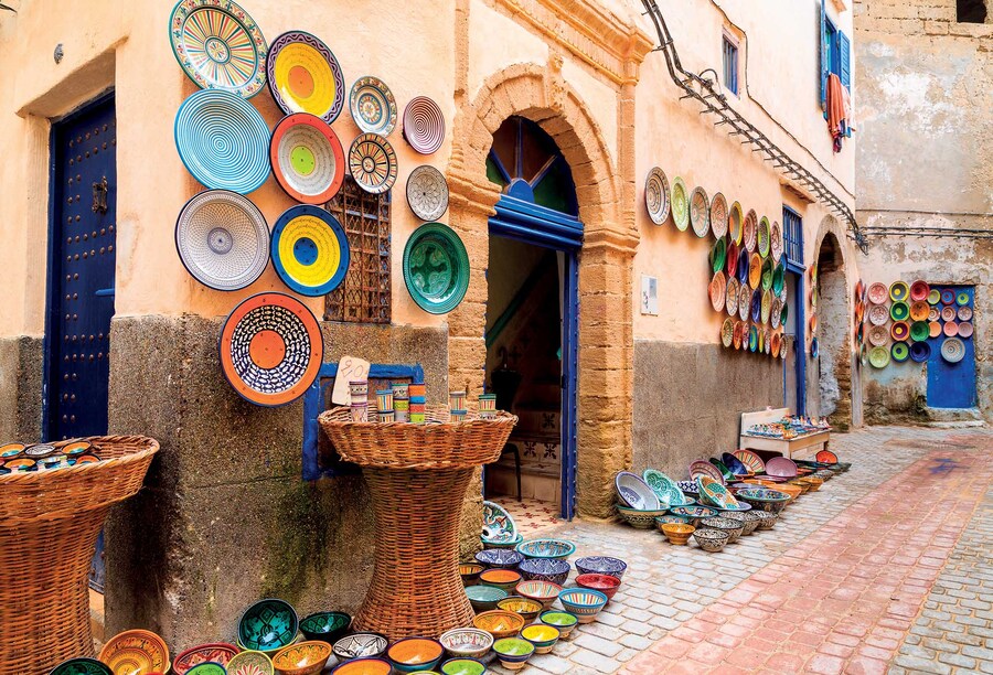 Nghệ thuật khảm đá mosaic là đặc trưng kiến trúc và trang trí Islam của Morocco.