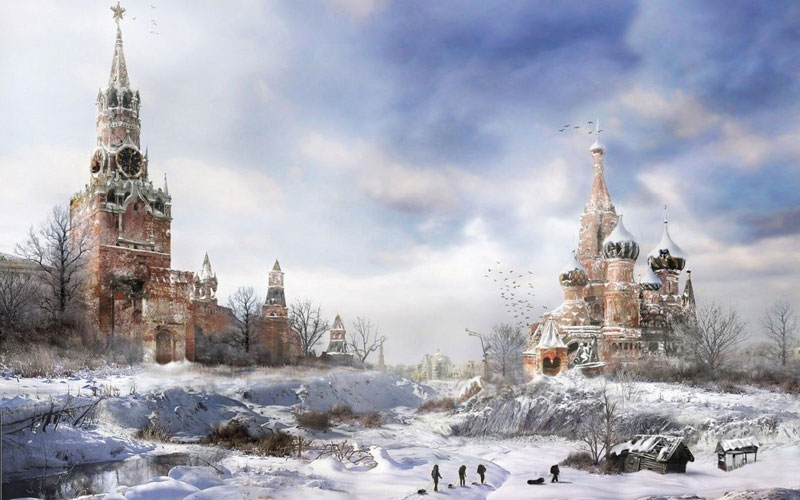 cung điện mùa Đông rộng lớn ở Saint Petersburg, điện Kremlin hay tòa thánh đường Basil