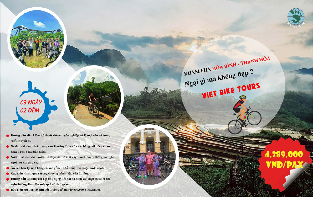 Viet Bike Tours: Hòa Bình - Thanh Hóa 3 ngày 2 đêm