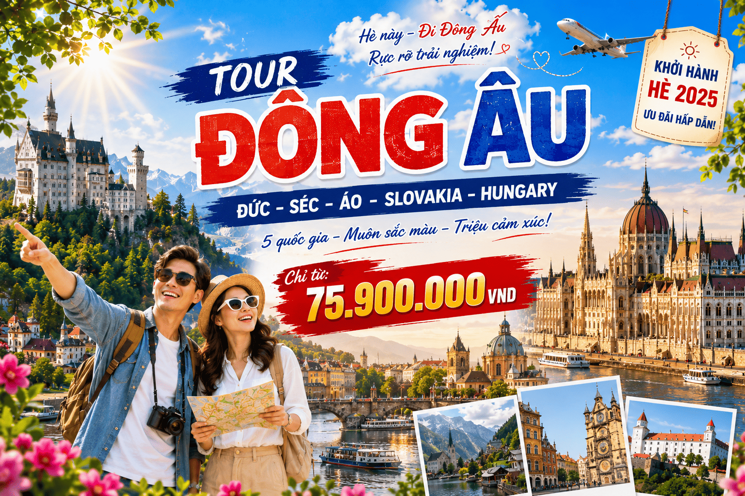 Tour Đông Âu: Đức – Séc – Áo – Slovakia – Hungary 10N9D