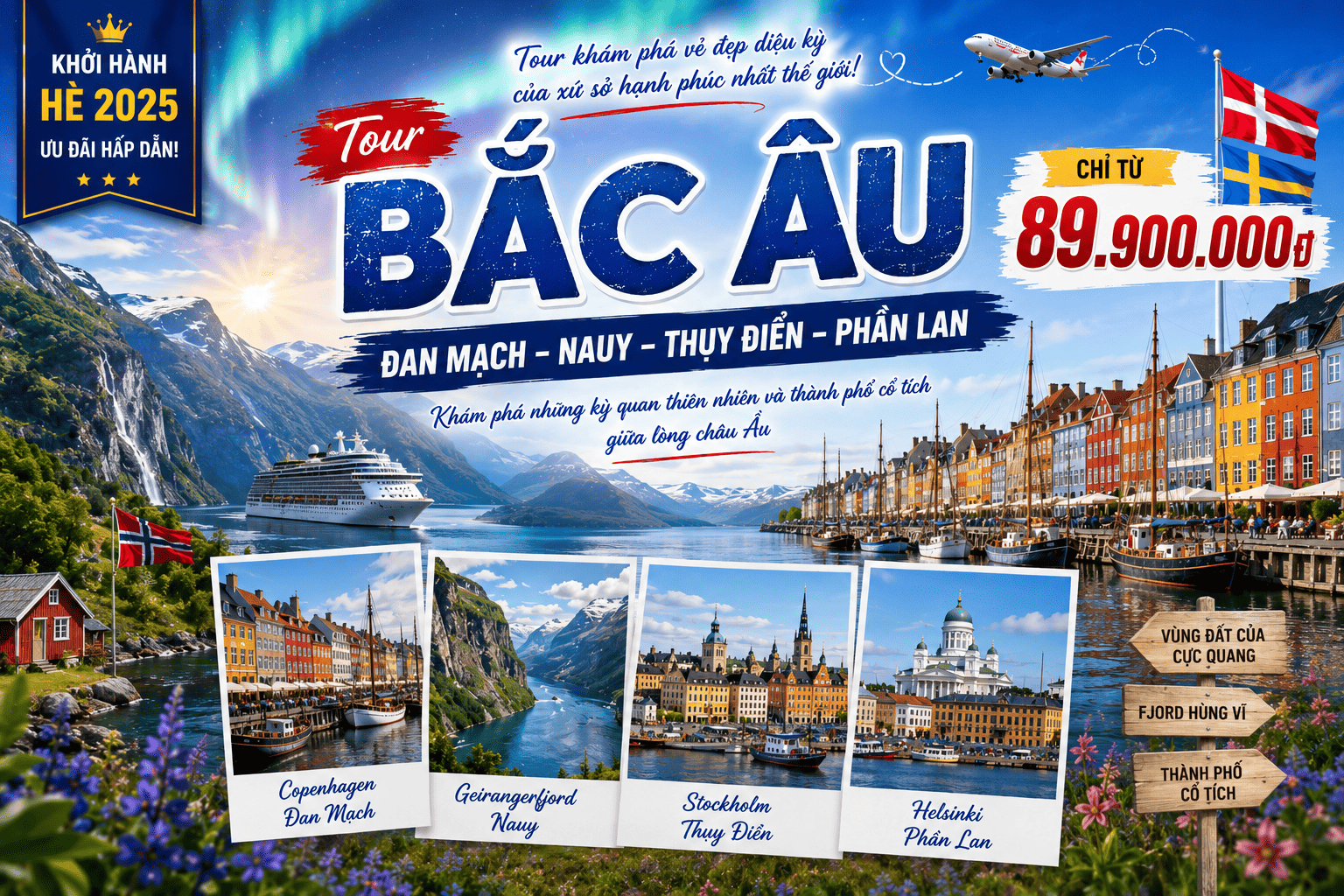 Tour Bắc Âu: Đan Mạch – Nauy – Thuỵ Điển – Phần Lan 10N9D