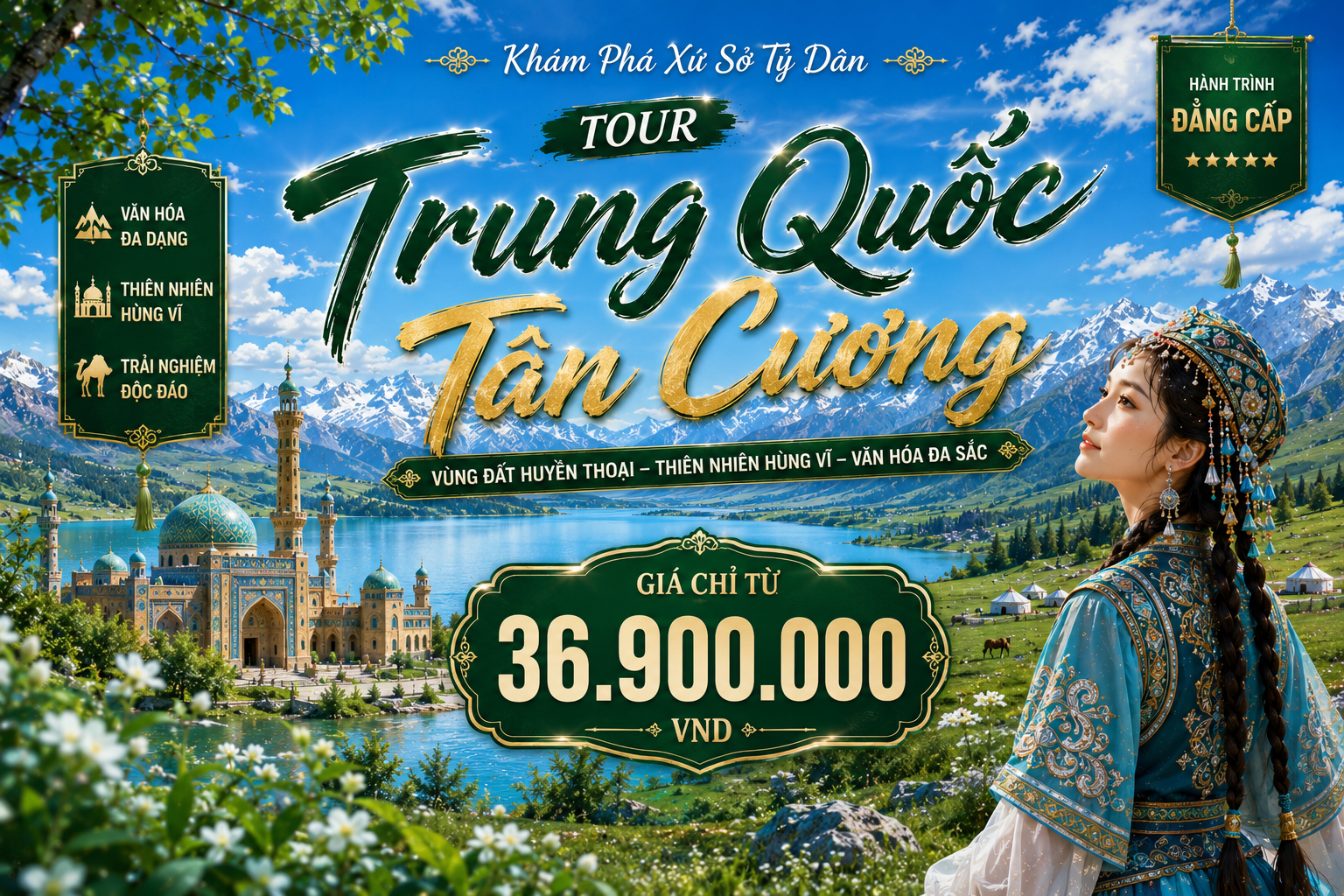 Tour Trung Quốc: Tân Cương 8N7Đ