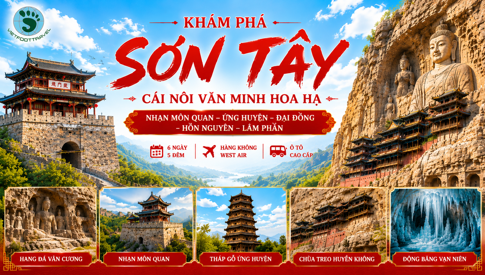 KHÁM PHÁ “CÁI NÔI VĂN MINH HOA HẠ” SƠN TÂY 6N5Đ